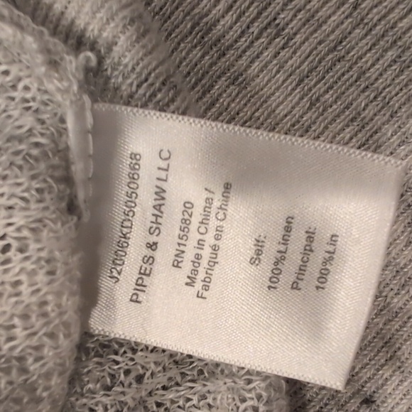 Veronica Beard Linen Elina Pointelle Sweater Tie Front - Picture 7 of 8